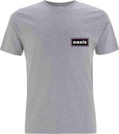 Oasis Heren Tshirt -M- Lines Grijs