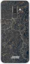 Samsung Galaxy J8 (2018) Hoesje Transparant TPU Case - Golden Glitter Marble #ffffff