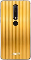 Nokia X6 (2018) Hoesje Transparant TPU Case - Bold Gold #ffffff