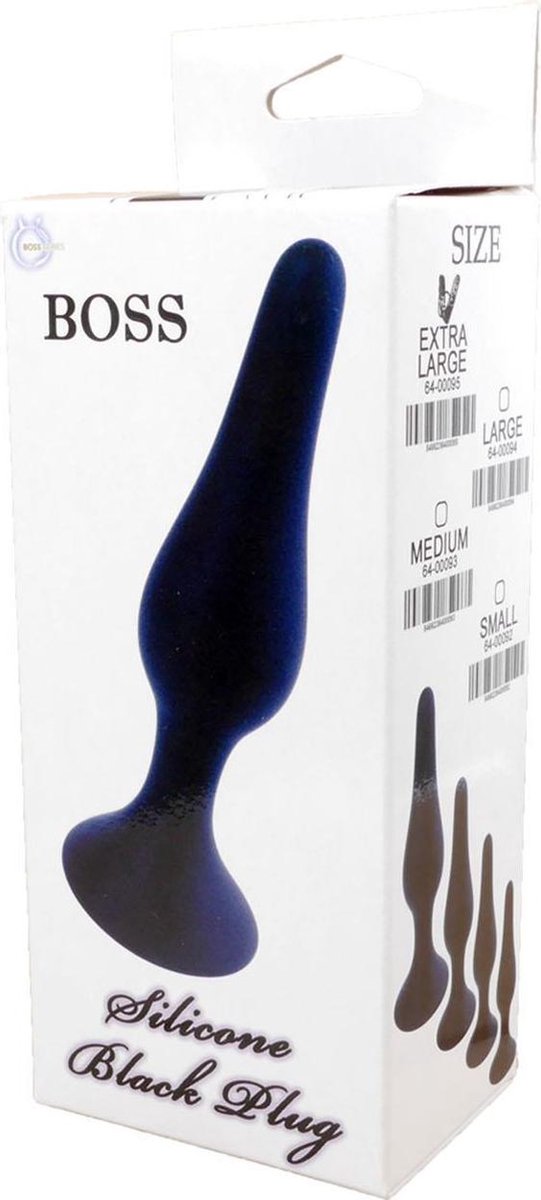 Goedkoopste Bossoftoys - Silicone Anal Plug - Small - 10 CM - Dia 2,4 cm - met sterke Zuignap - cadeaubox - 64-00092