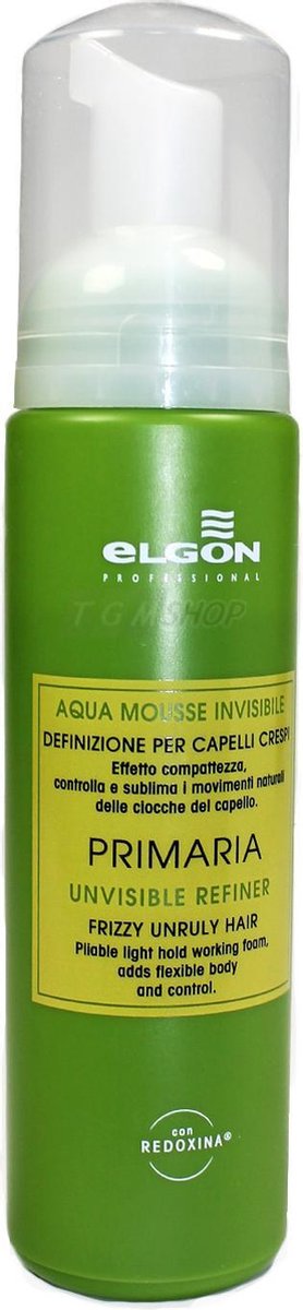 Elgon Primaria-Aqua Mouse Invisible-Unvisible Refiner Frizzy Unruly Hair 200ml
