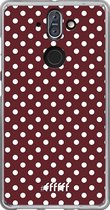 Nokia 8 Sirocco Hoesje Transparant TPU Case - Burgundy Dots #ffffff