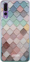 Huawei P30 Hoesje Transparant TPU Case - Colour Tiles #ffffff