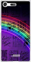 Sony Xperia XZ Premium Hoesje Transparant TPU Case - Love is Love #ffffff