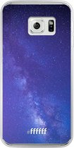 Samsung Galaxy S6 Edge Hoesje Transparant TPU Case - Star Cluster #ffffff