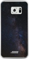 Samsung Galaxy S6 Edge Hoesje Transparant TPU Case - Dark Space #ffffff