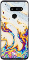 LG G8 ThinQ Hoesje Transparant TPU Case - Bubble Texture #ffffff