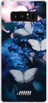 Samsung Galaxy Note 8 Hoesje Transparant TPU Case - Blooming Butterflies #ffffff