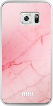 Samsung Galaxy S6 Edge Hoesje Transparant TPU Case - Coral Marble #ffffff