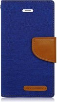 Luxe Denim Book case voor Apple iPhone 6 - iPhone 6s - Blauw - Spijkerstof - Portemonnee hoesje