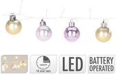 JAP Kerstverlichting 48 LED's - Timer - Kerstdecoratie met kerstballen - Kerstversiering voor binnen - Op batterij - Warm Wit