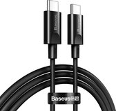 USB C naar USB C Kabel | 100W | 150CM | Geschikt voor Samsung, Apple Macbook (Pro/Air) & Notebook - Zwart