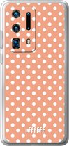 Huawei P40 Pro+ Hoesje Transparant TPU Case - Peachy Dots #ffffff