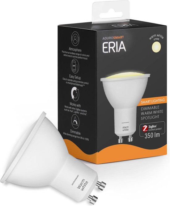 AduroSmart ERIA® GU10 spot Warm white - 2700K - warm wit licht