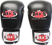 Ali's fightgear bokshandschoenen kinderen zwarte echt leren - 10 oz - S/M
