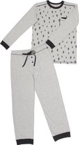 La V pyjama sets voor jongens met all over print Grijs 164-170