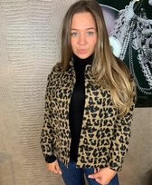 Dames jas,jack met panterprint, maat one size