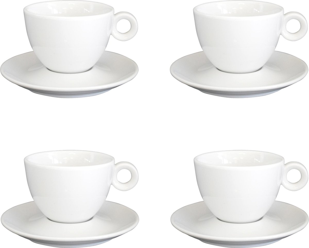 Lubiana Bola Kop en schotel - Tas en ondertas - 20 cl - Set van 4