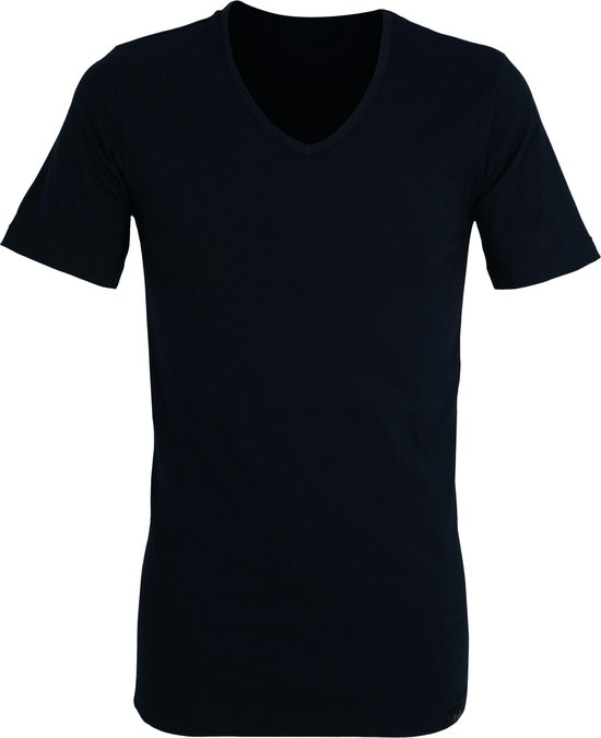 Gotzburg heren T-shirt Slim Fit V-hals 95/5 (1-pack) - zwart -  Maat: