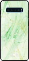 Samsung Galaxy S10 Plus Hoesje TPU Case - Pistachio Marble #ffffff