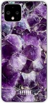 Google Pixel 4 Hoesje Transparant TPU Case - Purple Geode #ffffff