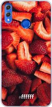 Honor 8X Hoesje Transparant TPU Case - Strawberry Fields #ffffff