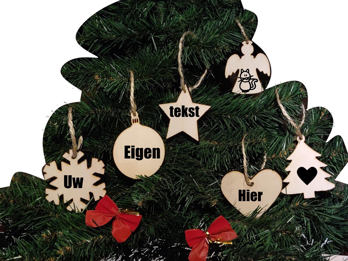 Gepersonaliseerde kerstballen 4stuks - 8cm - Gepersonaliseerd - Eigen naam - Kerstmis - December - Tip - naam cadeau - Kerstboom - Ster - Engel - Ster - Sneeuwvlok