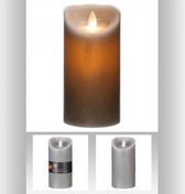 Led Kaars - Lichtgrijs - 460gr - warm wit led licht