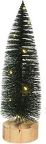 Mini kerstboom donkergroen -9.5x9.5x30h - 10 LED -