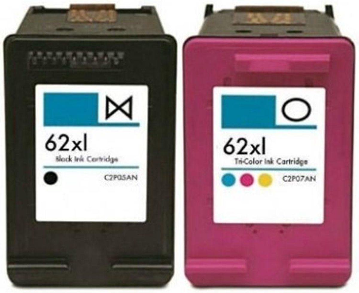 G&G HP 62 XL - Huismerk Inktcartridge - Zwart / Kleur