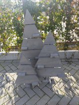 3 delige kerstboom set van Grey Wash steigerhout Klein Middel Groot
