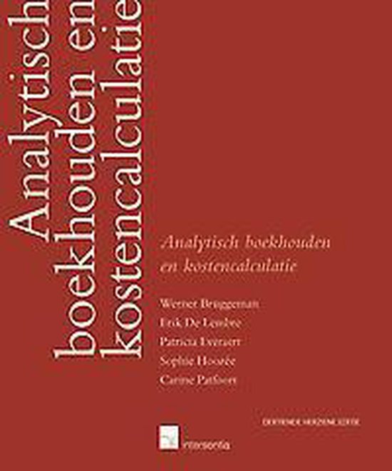 Analytisch Boekhouden En Kostencalculatie Werner Bruggeman 9789400006294 Boeken 7749