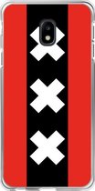 Samsung Galaxy J3 (2017) Hoesje Transparant TPU Case - Amsterdamse vlag #ffffff