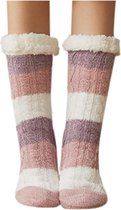 Sorprese comfort fuzzy sokken dames – multi roze – huissokken – huissokken dames – maat 35-41