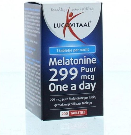 Lucovitaal - Melatonine Puur 299 mircogram - 200 tabletten - Voedingssupplement - Lucovitaal