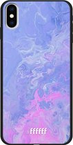 iPhone Xs Max Hoesje TPU Case - Purple and Pink Water #ffffff