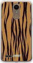 LG K10 (2018) Hoesje Transparant TPU Case - Tiger Print #ffffff