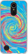 LG K10 (2017) Hoesje Transparant TPU Case - Swirl Tie Dye #ffffff
