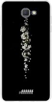 Samsung Galaxy J5 Prime (2017) Hoesje Transparant TPU Case - White flowers in the dark #ffffff