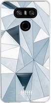 LG G6 Hoesje Transparant TPU Case - Mirrored Polygon #ffffff