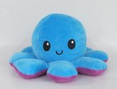 Octopus Knuffel - emotie knuffel - omwisselbaar - omkeerbaar - mood - blauw/paar - pluche