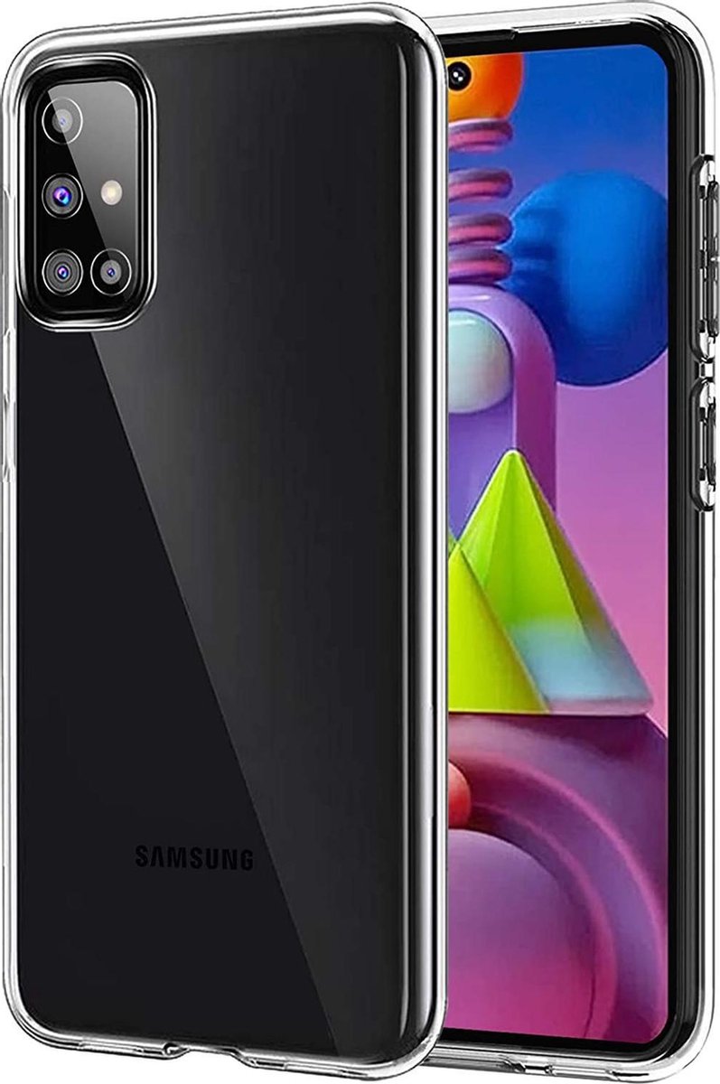 HB Hoesje Geschikt voor Samsung Galaxy M51 - Transparant - Siliconen Back Cover