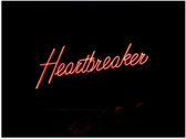 Poster – Rode Letters Heartbreaker - 40x30cm Foto op Posterpapier