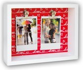 ZEP - Romantische Insta Frame Fotolijst Funny Love voor 2 foto's 5x3x8,5 afmeting 18x15 cm - TD19L