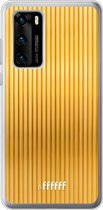 Huawei P40 Hoesje Transparant TPU Case - Bold Gold #ffffff