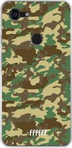 Google Pixel 3 XL Hoesje Transparant TPU Case - Jungle Camouflage #ffffff