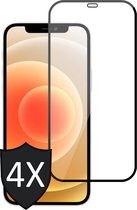 Screenprotector geschikt voor iPhone 12 Pro - 4x FullGuard Screen Protector