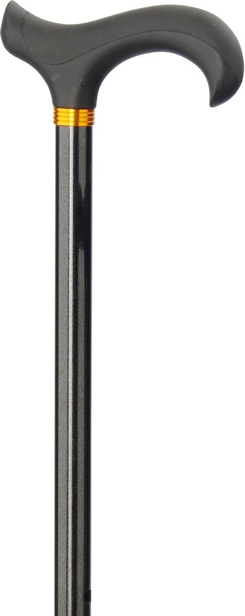 Gastrock Wandelstok " XXL Heavy Metal " Derby Edelstaal– Bronskleurig - Soft-Touch Derby Handgreep - verstelbaar in 10 stappen tussen 82 - 105 cm – Belasting 225 kg - Edelstaal - Gewicht 790 gram - Diameter wandelstok 18 mm - Wandelstokken