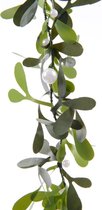 Decoris mistletoe guirlande met witte kralen groen dia2.00-L150.00cm