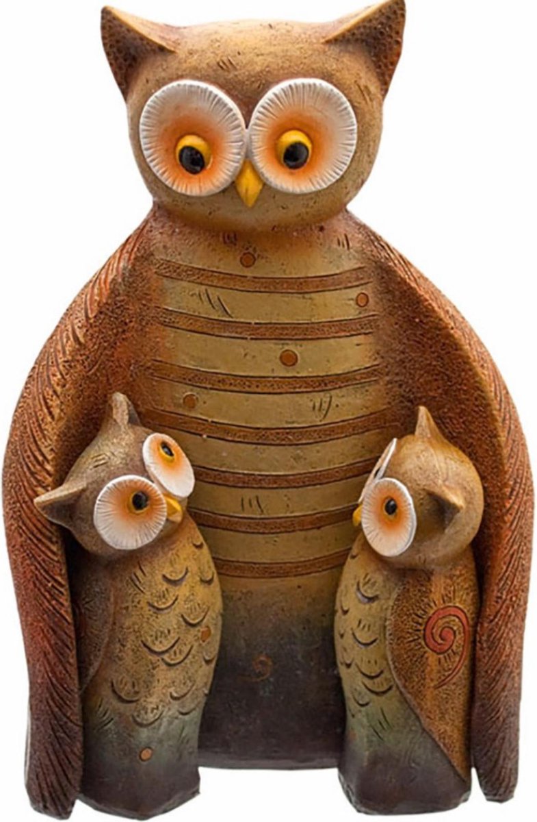 Something Different - Owl family Beeld/figuur - Bruin